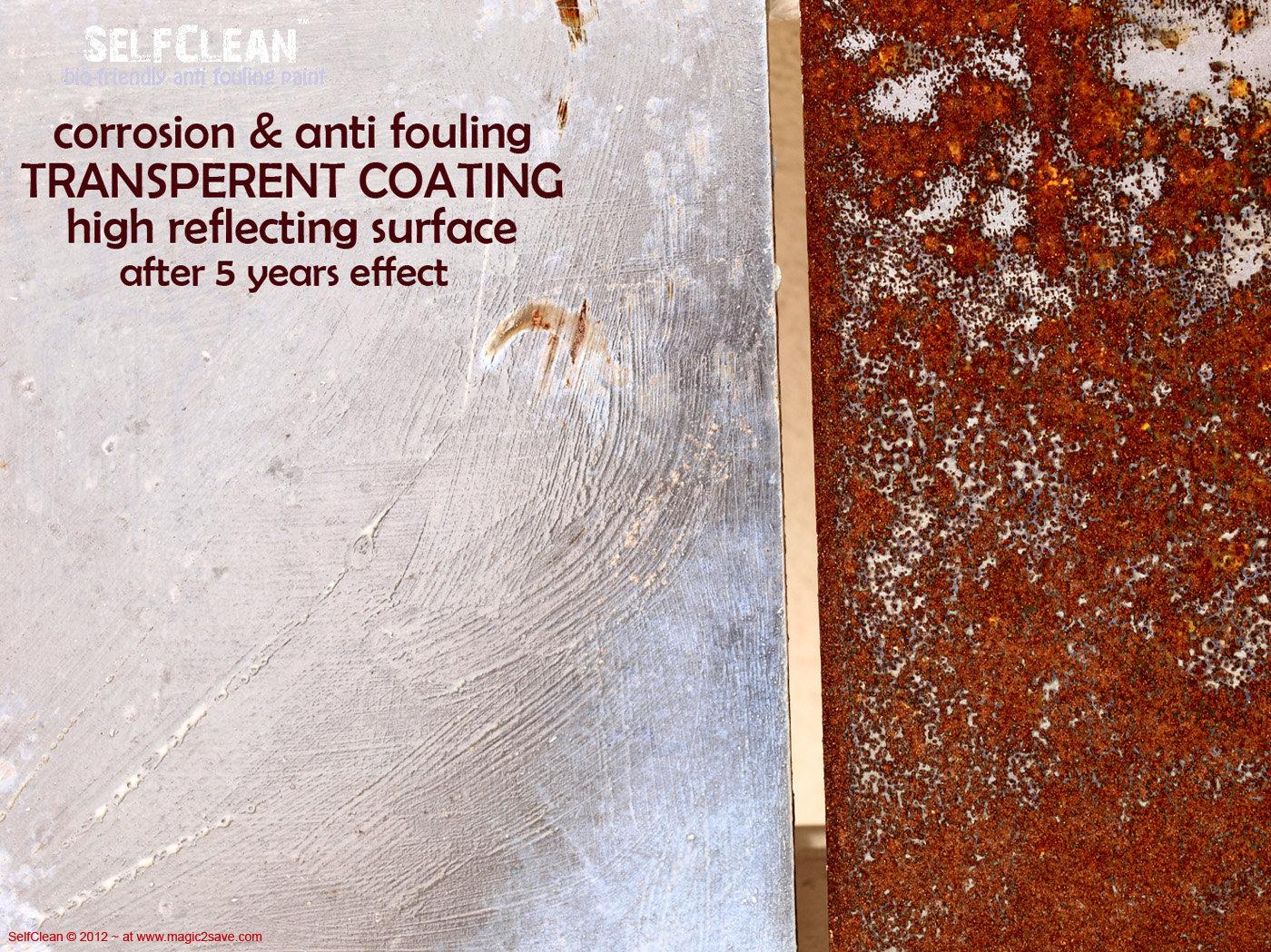 SelfClean corrosion test of antifouling paint